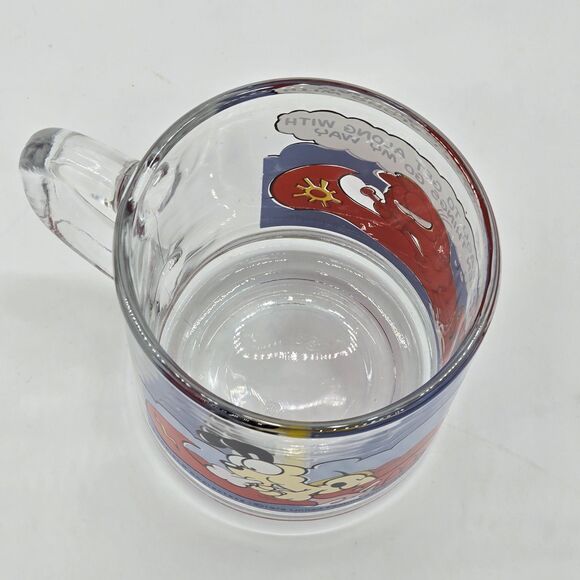 Vintage 1978 McDonalds Garfield & Odie Canoe Themed Glass Mug - Picture 4 of 5